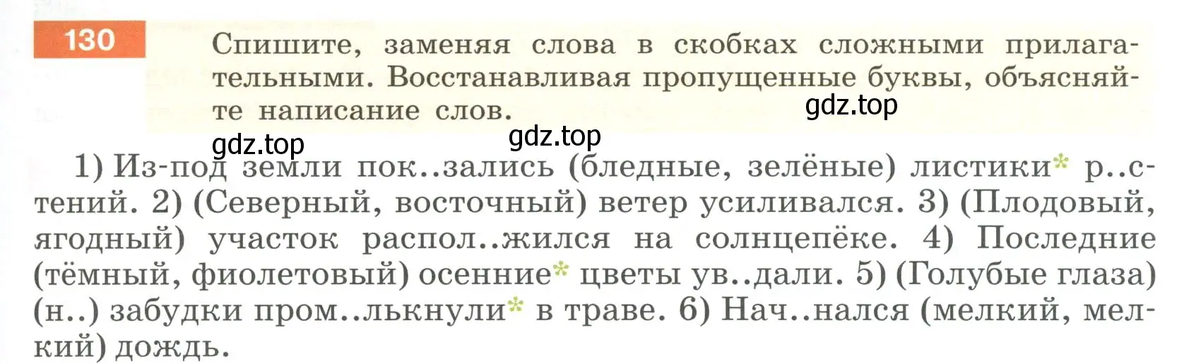 Условие номер 130 (страница 51) гдз по русскому языку 6 класс Разумовская, Львова, учебник 1 часть