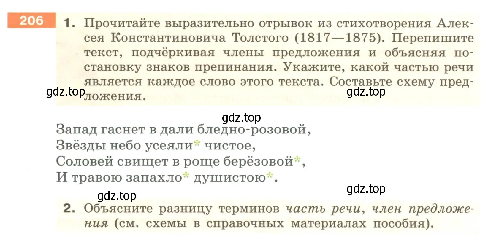 Условие номер 206 (страница 81) гдз по русскому языку 6 класс Разумовская, Львова, учебник 1 часть