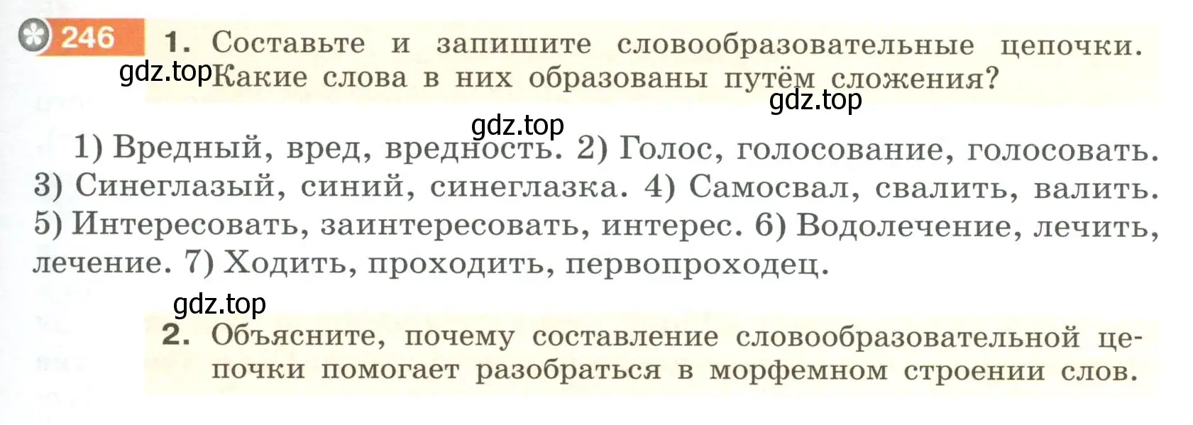 Условие номер 246 (страница 93) гдз по русскому языку 6 класс Разумовская, Львова, учебник 1 часть