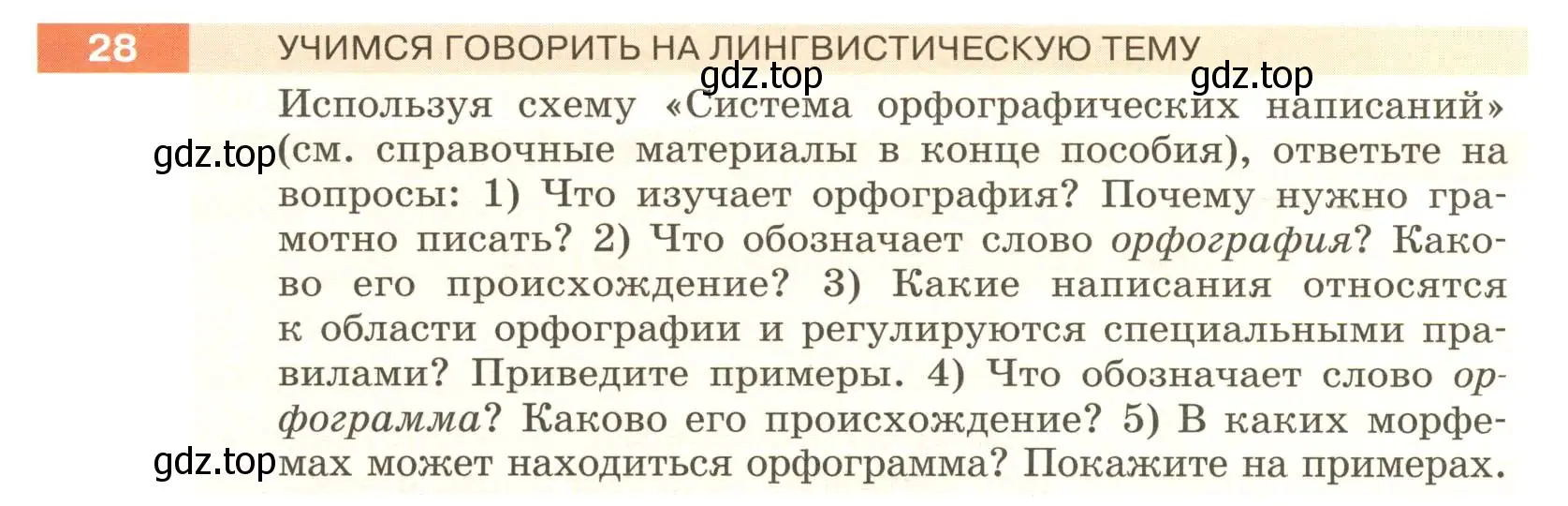 Условие номер 28 (страница 19) гдз по русскому языку 6 класс Разумовская, Львова, учебник 1 часть