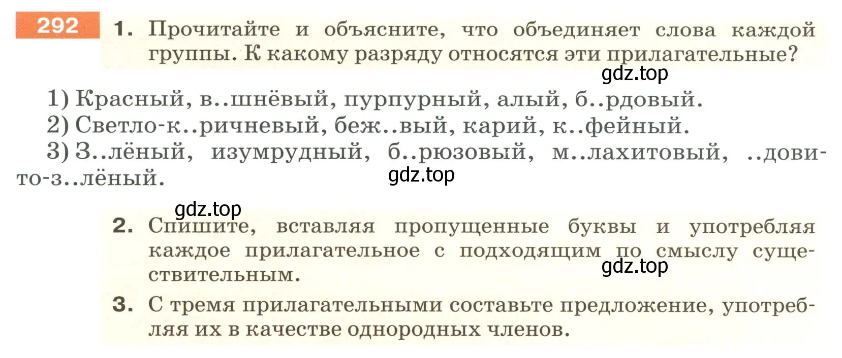 Условие номер 292 (страница 110) гдз по русскому языку 6 класс Разумовская, Львова, учебник 1 часть