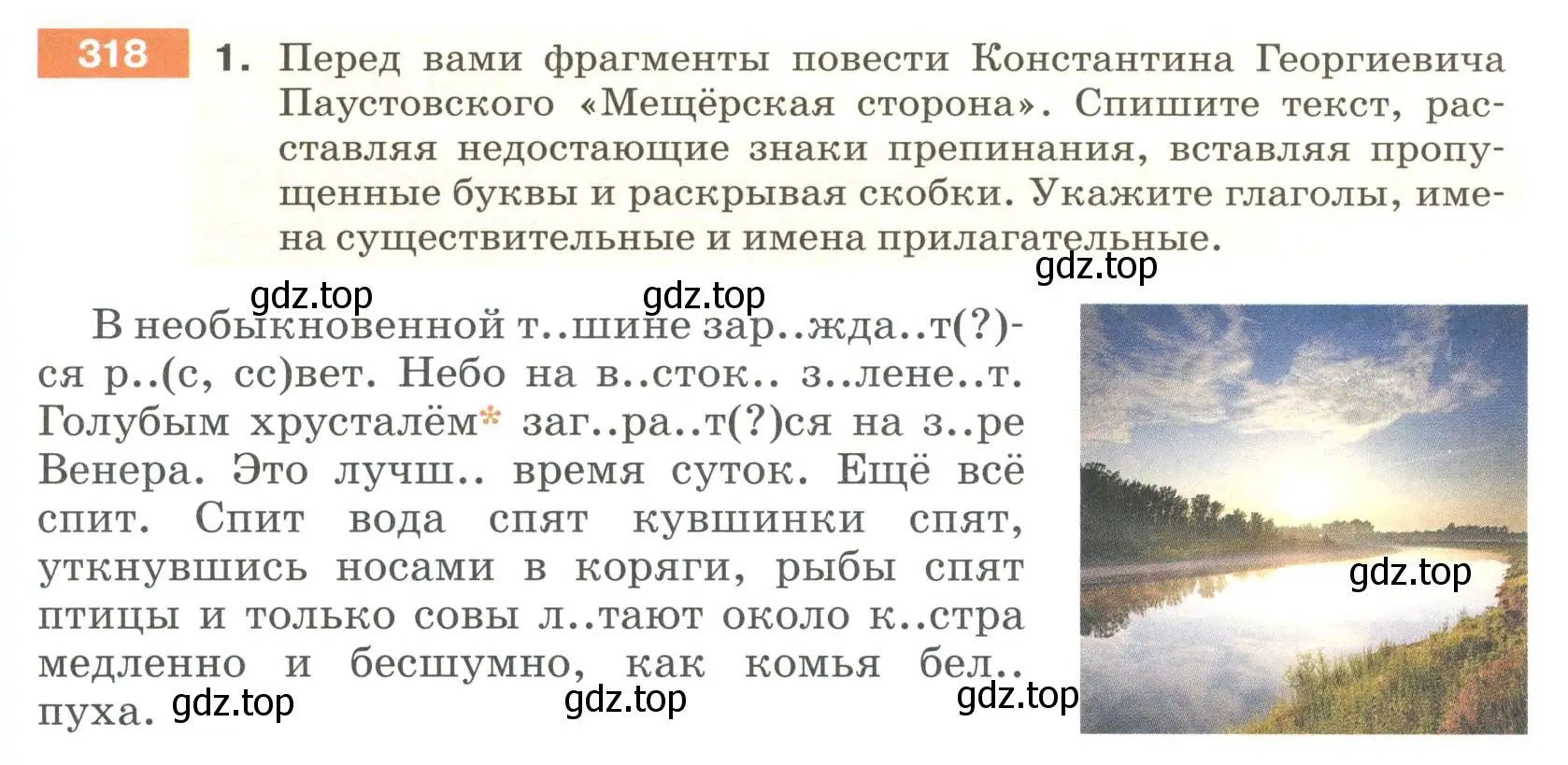 Условие номер 318 (страница 119) гдз по русскому языку 6 класс Разумовская, Львова, учебник 1 часть