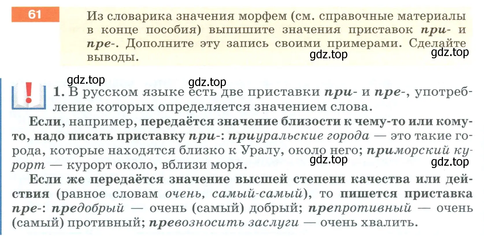 Условие номер 61 (страница 28) гдз по русскому языку 6 класс Разумовская, Львова, учебник 1 часть