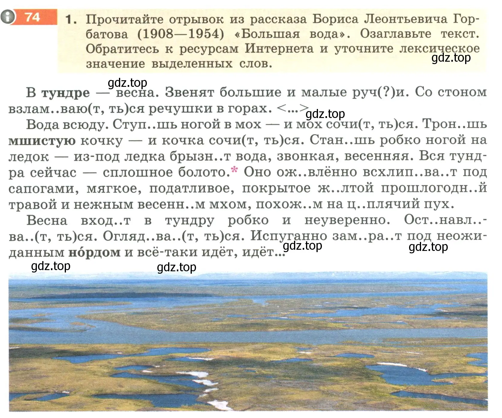 Условие номер 74 (страница 32) гдз по русскому языку 6 класс Разумовская, Львова, учебник 1 часть