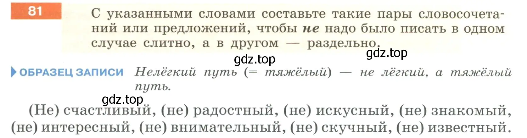 Условие номер 81 (страница 35) гдз по русскому языку 6 класс Разумовская, Львова, учебник 1 часть