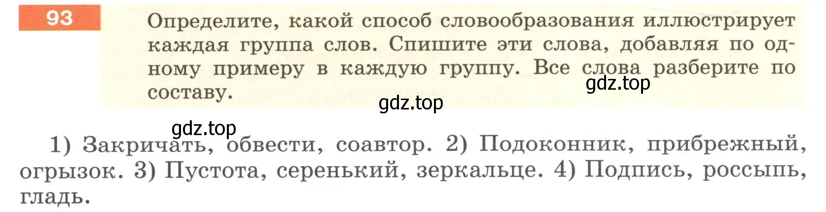 Условие номер 93 (страница 40) гдз по русскому языку 6 класс Разумовская, Львова, учебник 1 часть