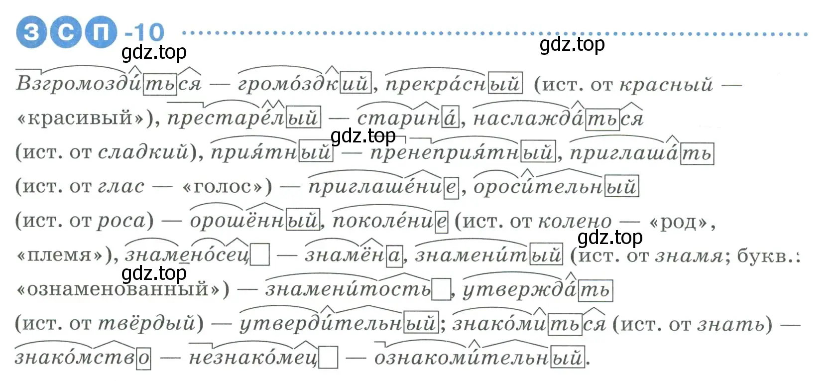 Условие  ЗСП 10 (страница 43) гдз по русскому языку 6 класс Разумовская, Львова, учебник 2 часть