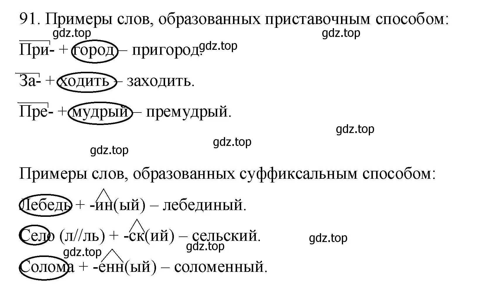 Решение номер 91 (страница 39) гдз по русскому языку 6 класс Разумовская, Львова, учебник 1 часть