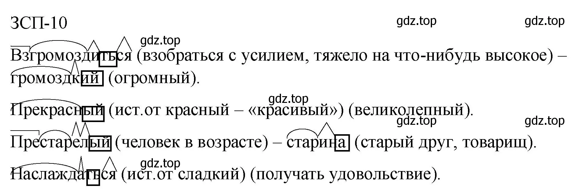 Решение  ЗСП 10 (страница 43) гдз по русскому языку 6 класс Разумовская, Львова, учебник 2 часть