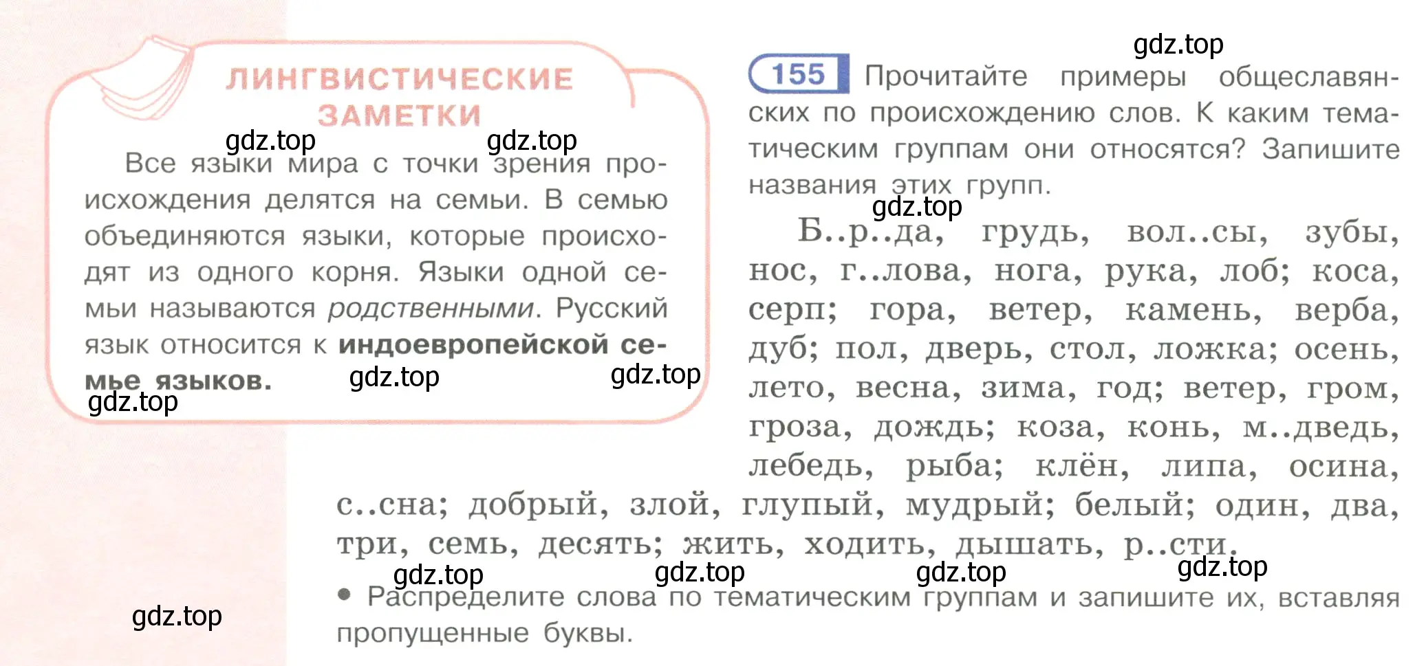 Условие ноомер 155 (страница 72) гдз по русскому языку 6 класс Рыбченкова, Александрова, учебник 1 часть