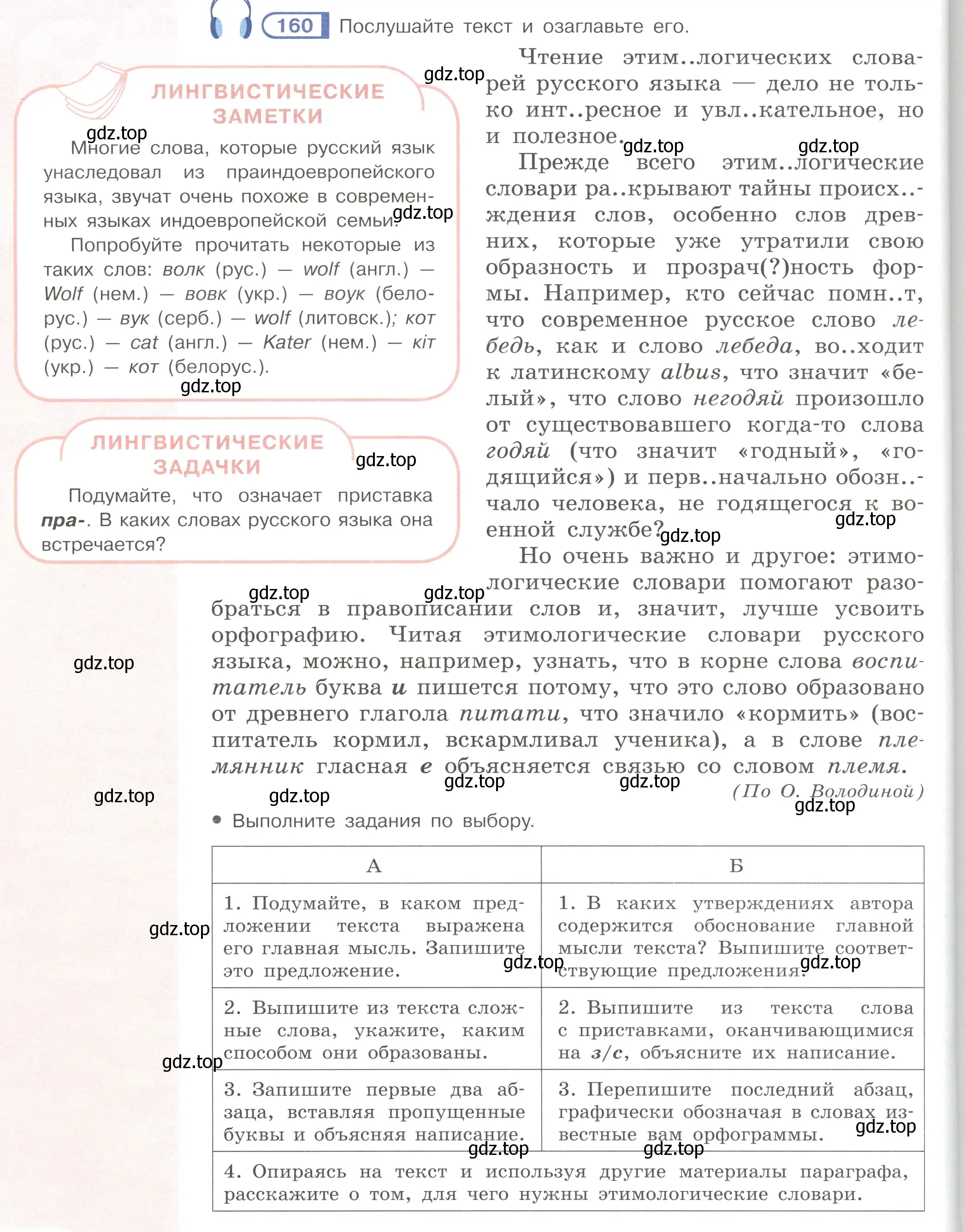 Условие ноомер 160 (страница 74) гдз по русскому языку 6 класс Рыбченкова, Александрова, учебник 1 часть