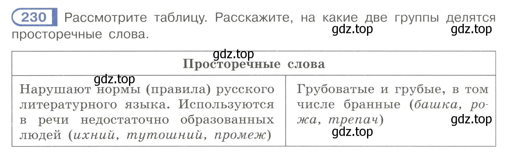 Условие ноомер 230 (страница 102) гдз по русскому языку 6 класс Рыбченкова, Александрова, учебник 1 часть