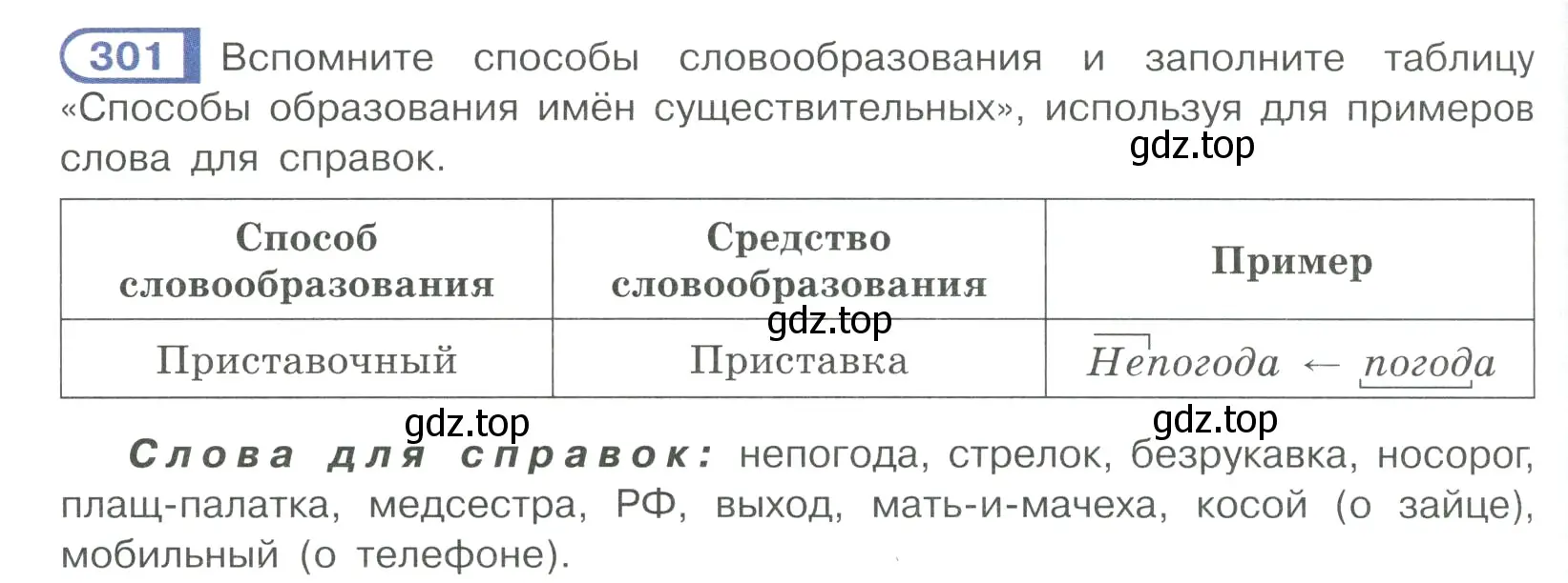 Условие ноомер 301 (страница 132) гдз по русскому языку 6 класс Рыбченкова, Александрова, учебник 1 часть