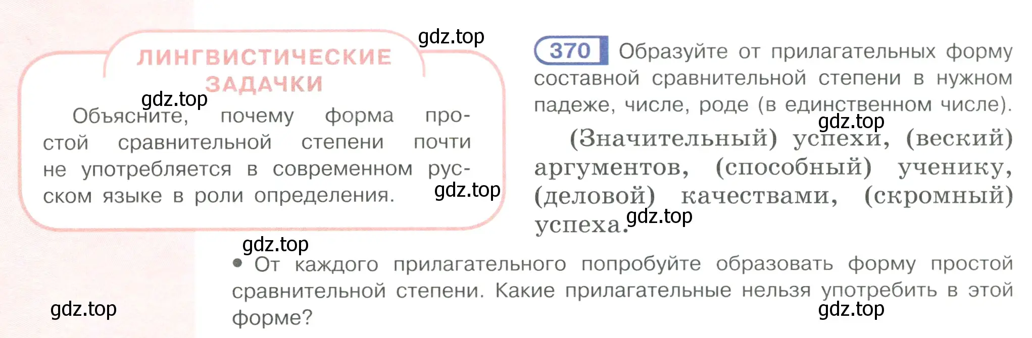 Условие ноомер 370 (страница 160) гдз по русскому языку 6 класс Рыбченкова, Александрова, учебник 1 часть