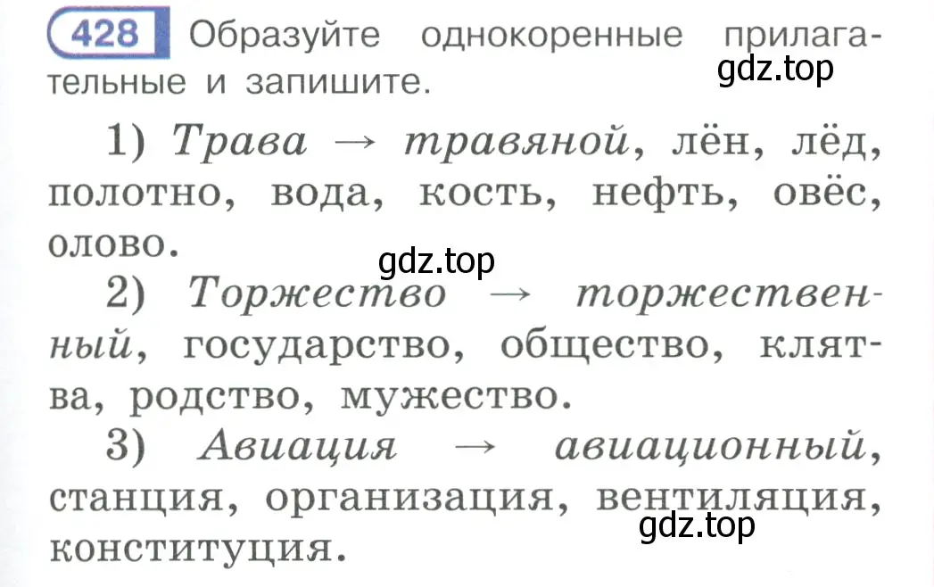 Условие ноомер 428 (страница 23) гдз по русскому языку 6 класс Рыбченкова, Александрова, учебник 2 часть