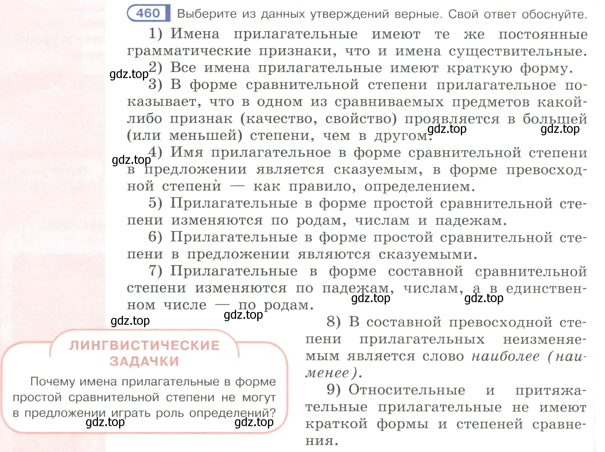 Условие ноомер 460 (страница 34) гдз по русскому языку 6 класс Рыбченкова, Александрова, учебник 2 часть