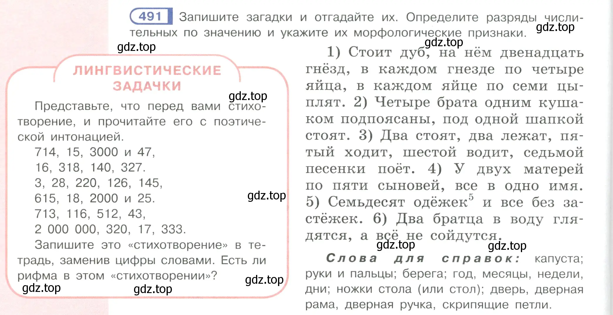 Условие ноомер 491 (страница 46) гдз по русскому языку 6 класс Рыбченкова, Александрова, учебник 2 часть