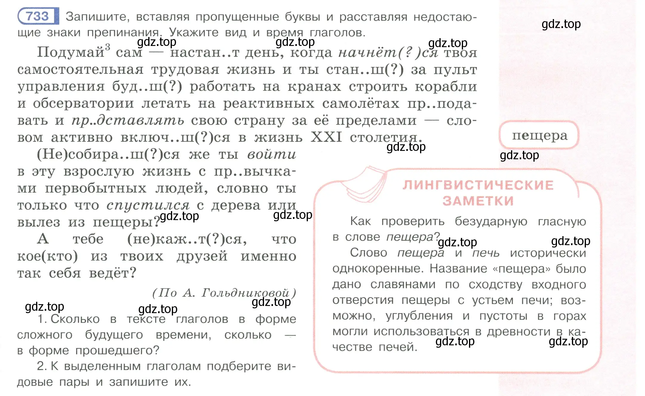 Условие ноомер 733 (страница 147) гдз по русскому языку 6 класс Рыбченкова, Александрова, учебник 2 часть