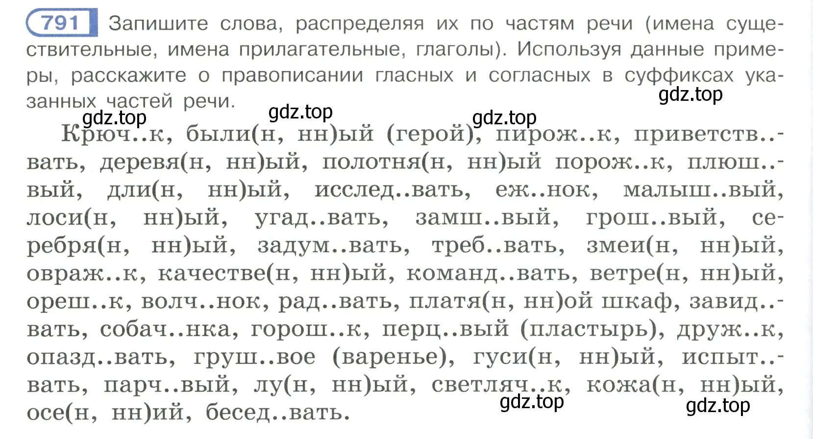 Условие ноомер 791 (страница 170) гдз по русскому языку 6 класс Рыбченкова, Александрова, учебник 2 часть