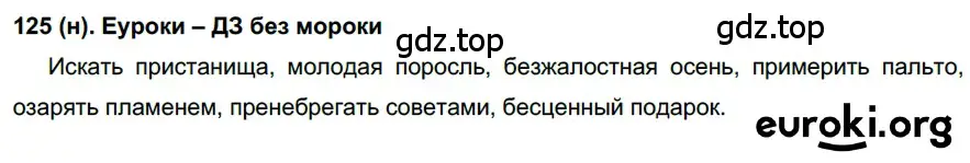 Решение ноомер 125 (страница 60) гдз по русскому языку 6 класс Рыбченкова, Александрова, учебник 1 часть