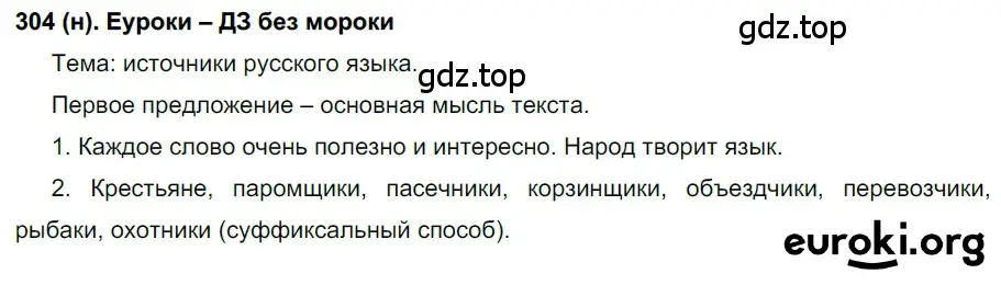 Решение ноомер 304 (страница 133) гдз по русскому языку 6 класс Рыбченкова, Александрова, учебник 1 часть