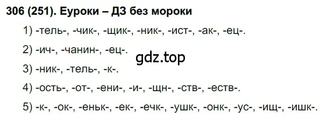 Решение ноомер 306 (страница 133) гдз по русскому языку 6 класс Рыбченкова, Александрова, учебник 1 часть