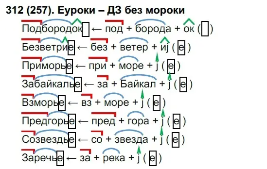 Решение ноомер 312 (страница 136) гдз по русскому языку 6 класс Рыбченкова, Александрова, учебник 1 часть