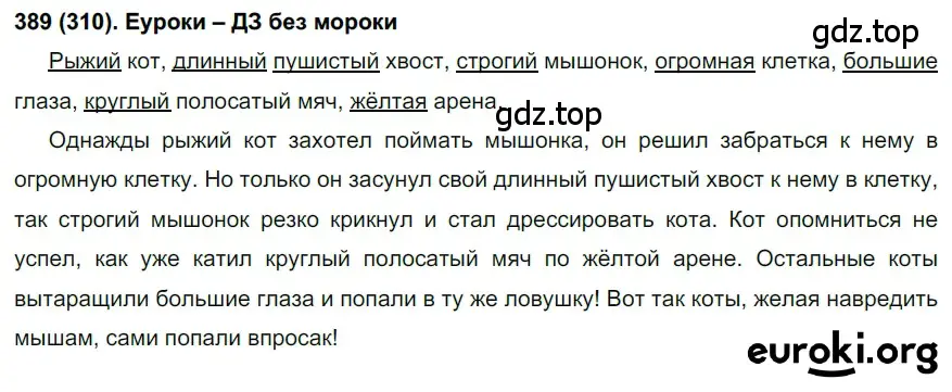 Решение ноомер 389 (страница 7) гдз по русскому языку 6 класс Рыбченкова, Александрова, учебник 2 часть