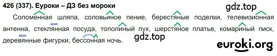 Решение ноомер 426 (страница 23) гдз по русскому языку 6 класс Рыбченкова, Александрова, учебник 2 часть