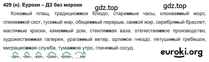 Решение ноомер 429 (страница 23) гдз по русскому языку 6 класс Рыбченкова, Александрова, учебник 2 часть