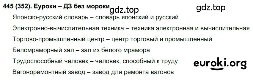 Решение ноомер 445 (страница 28) гдз по русскому языку 6 класс Рыбченкова, Александрова, учебник 2 часть