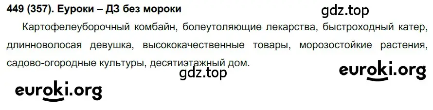 Решение ноомер 449 (страница 30) гдз по русскому языку 6 класс Рыбченкова, Александрова, учебник 2 часть