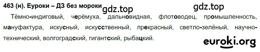 Решение ноомер 463 (страница 36) гдз по русскому языку 6 класс Рыбченкова, Александрова, учебник 2 часть