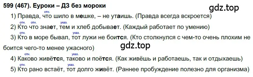 Решение ноомер 599 (страница 87) гдз по русскому языку 6 класс Рыбченкова, Александрова, учебник 2 часть