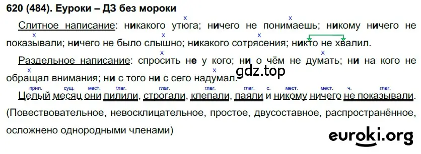 Решение ноомер 620 (страница 95) гдз по русскому языку 6 класс Рыбченкова, Александрова, учебник 2 часть