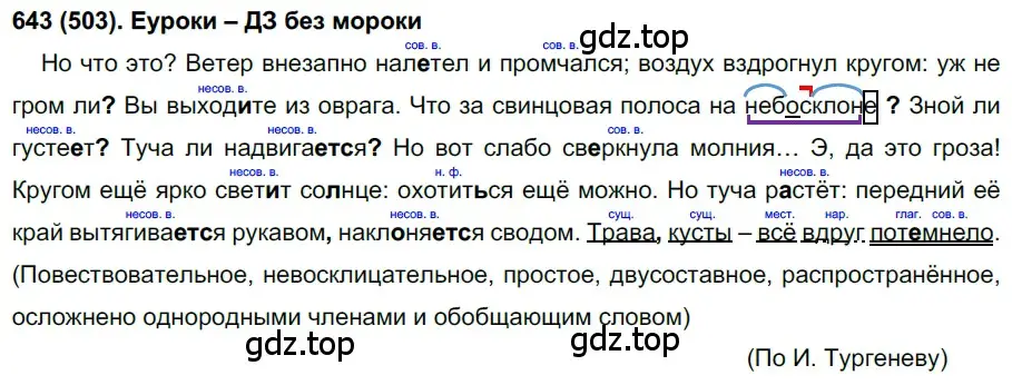 Решение ноомер 643 (страница 107) гдз по русскому языку 6 класс Рыбченкова, Александрова, учебник 2 часть