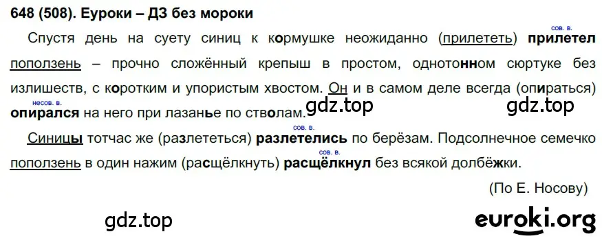 Решение ноомер 648 (страница 109) гдз по русскому языку 6 класс Рыбченкова, Александрова, учебник 2 часть