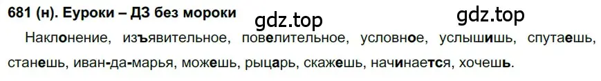 Решение ноомер 681 (страница 123) гдз по русскому языку 6 класс Рыбченкова, Александрова, учебник 2 часть