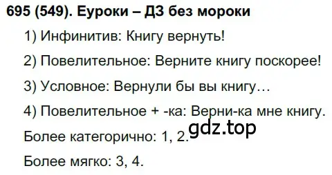 Решение ноомер 695 (страница 129) гдз по русскому языку 6 класс Рыбченкова, Александрова, учебник 2 часть