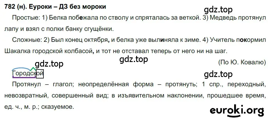 Решение ноомер 782 (страница 166) гдз по русскому языку 6 класс Рыбченкова, Александрова, учебник 2 часть