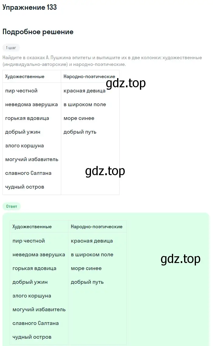 Решение 2. ноомер 133 (страница 63) гдз по русскому языку 6 класс Рыбченкова, Александрова, учебник 1 часть
