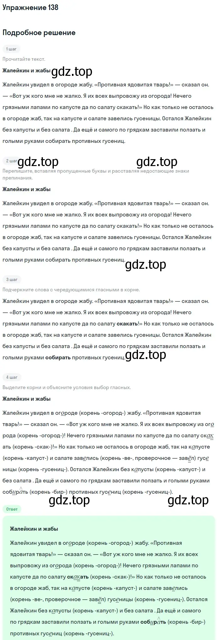 Решение 2. ноомер 138 (страница 65) гдз по русскому языку 6 класс Рыбченкова, Александрова, учебник 1 часть