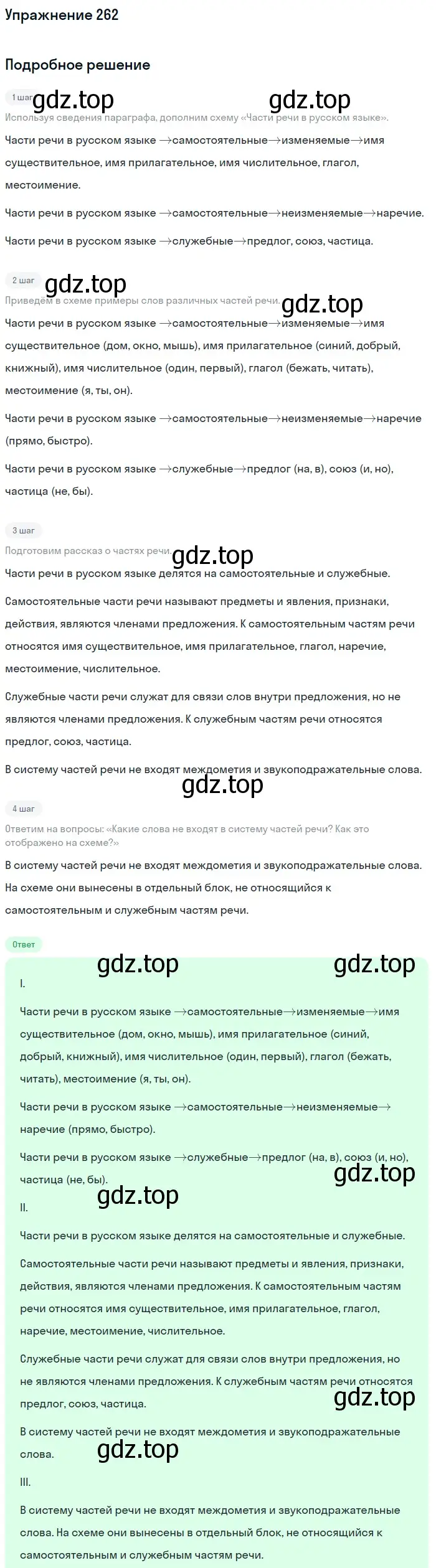 Решение 2. ноомер 262 (страница 116) гдз по русскому языку 6 класс Рыбченкова, Александрова, учебник 1 часть