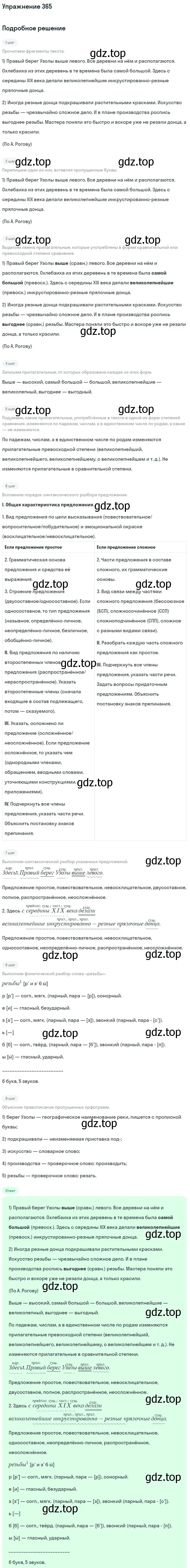 Решение 2. ноомер 365 (страница 156) гдз по русскому языку 6 класс Рыбченкова, Александрова, учебник 1 часть