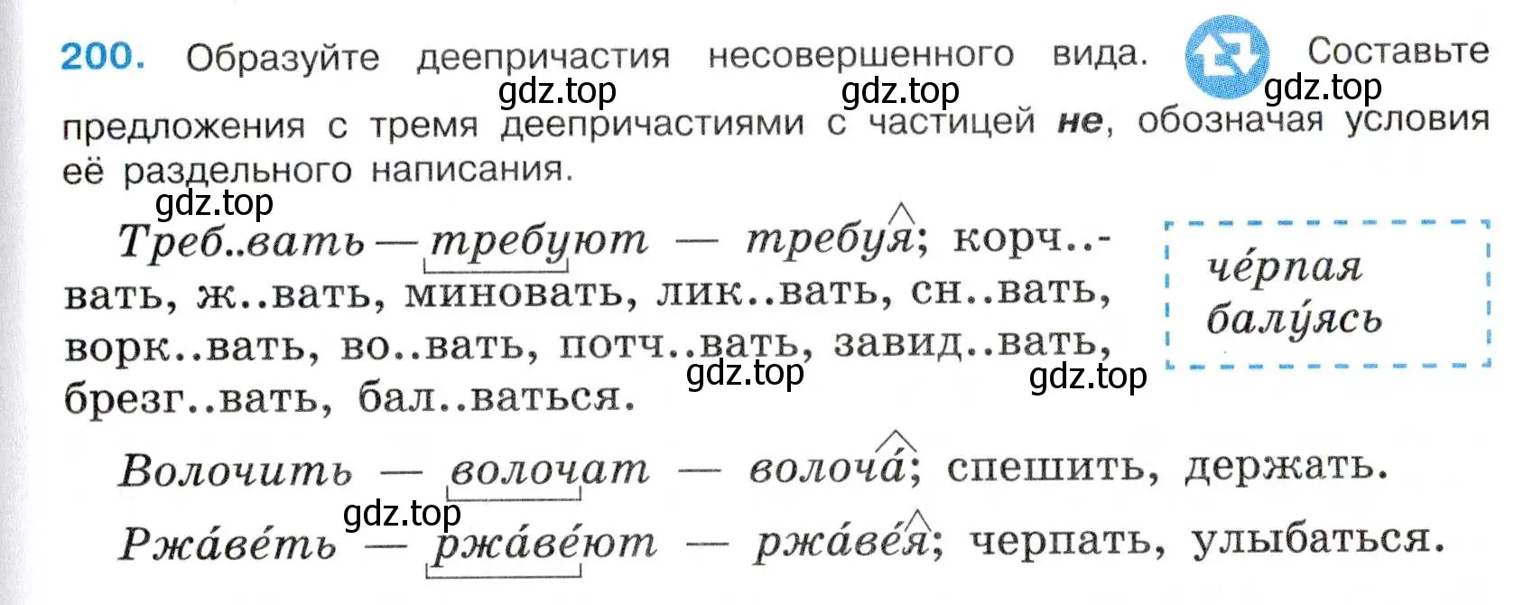 Условие номер 200 (страница 107) гдз по русскому языку 7 класс Баранов, Ладыженская, учебник 1 часть
