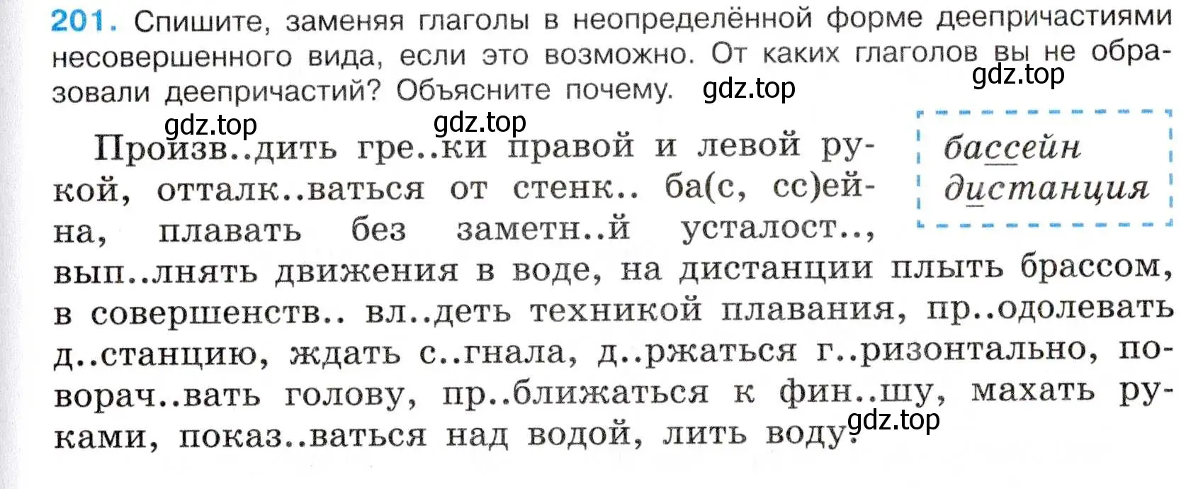 Условие номер 201 (страница 107) гдз по русскому языку 7 класс Баранов, Ладыженская, учебник 1 часть