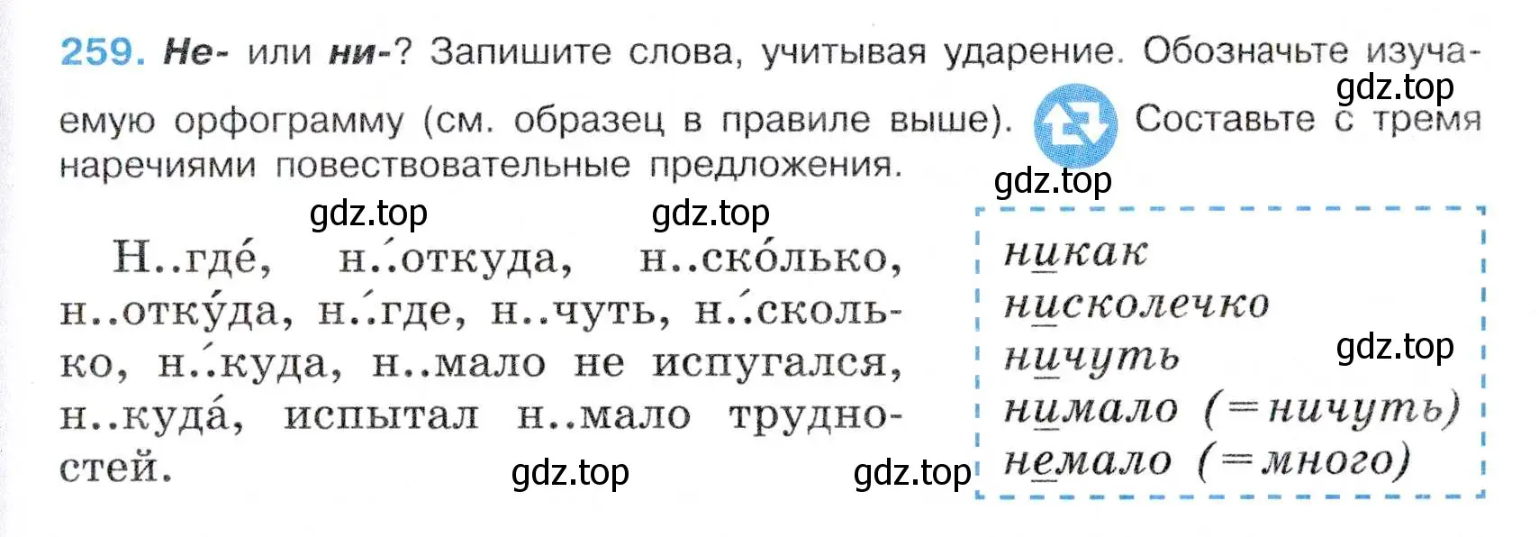 Условие номер 259 (страница 137) гдз по русскому языку 7 класс Баранов, Ладыженская, учебник 1 часть