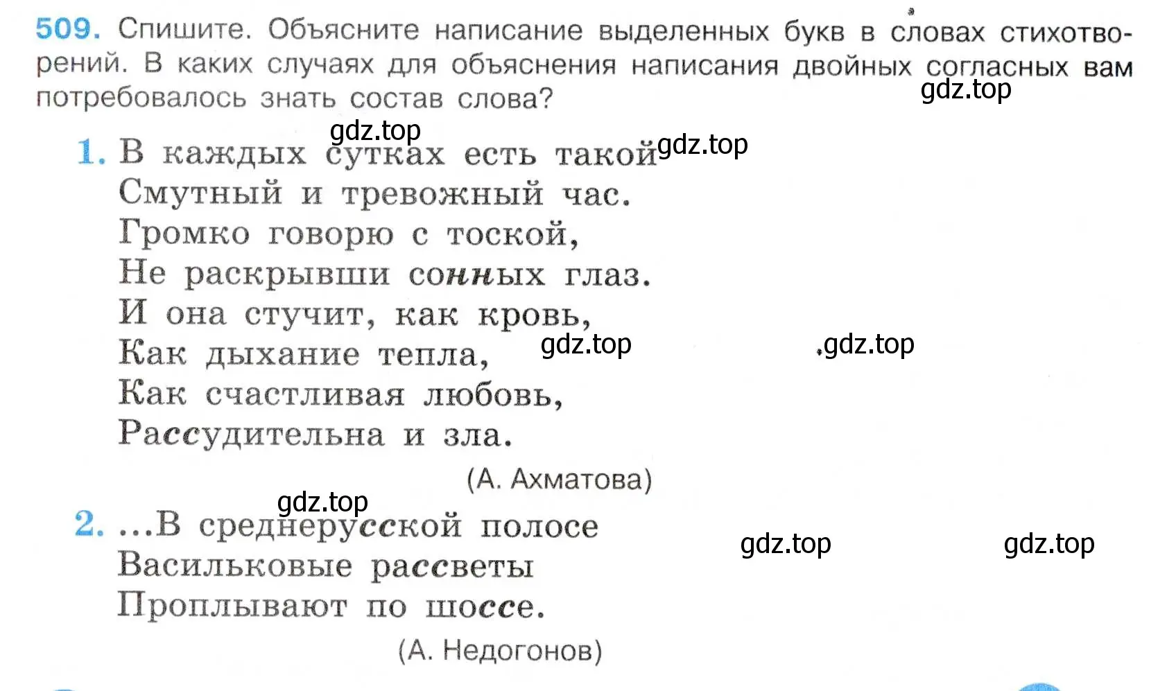Условие номер 509 (страница 107) гдз по русскому языку 7 класс Баранов, Ладыженская, учебник 2 часть