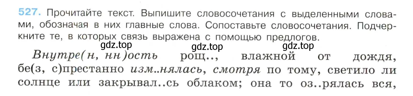 Условие номер 527 (страница 115) гдз по русскому языку 7 класс Баранов, Ладыженская, учебник 2 часть