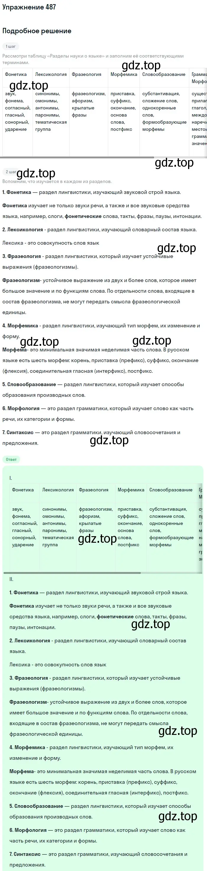 Решение номер 487 (страница 98) гдз по русскому языку 7 класс Баранов, Ладыженская, учебник 2 часть